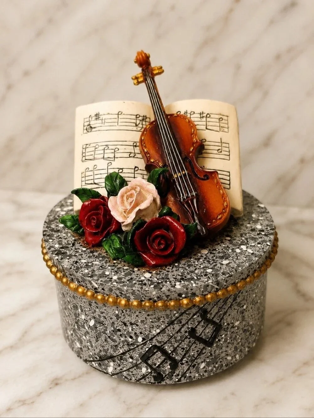 Decorative Violin Music Box Collectible